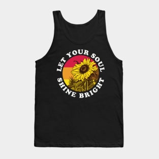 Positive Message Vintage Sunflower Tank Top